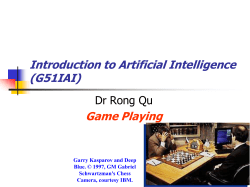 Game Playing - School of Computer Science
