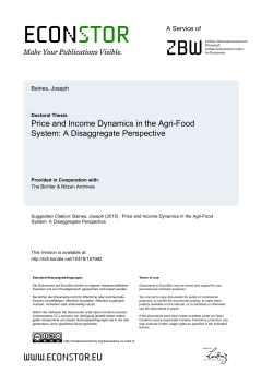 Price and Income Dynamics in the Agri-Food System
