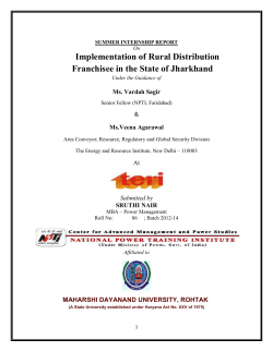Implementation of Rural Distribution Franchisee in the State