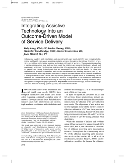Integrating Assistive Technology Into an Outcome