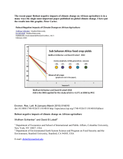 The recent paper Robust negative impacts of climate change on