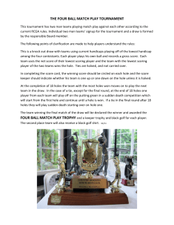 the four ball match play tournament