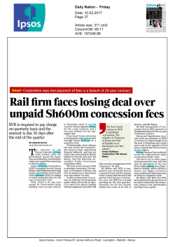 Rail firm faces losing deal over