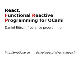 React, Functional Reactive Programming for OCaml