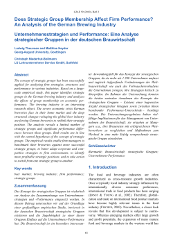 Does Strategic Group Membership Affect Firm