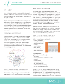 site &ne; right experience drives people using ux to maximize