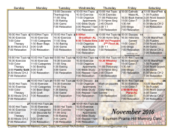 Sunday - Ecumen Prairie Hill