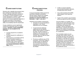 course substitutions course substitution process