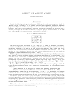 Ambiguity and Ambiguity Aversion