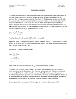 Problem Set 5 Solutions 1. Suppose we have students going to