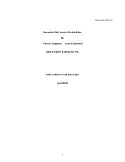 Downside Risk Neutral Probabilities