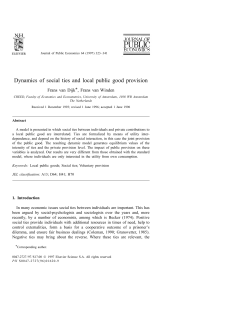 Dynamics of social ties and local public good provision