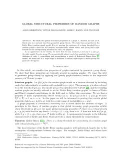 Global structural properties of random graphs