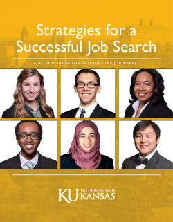 Strategies for a Successful Job Search - KU Career Center