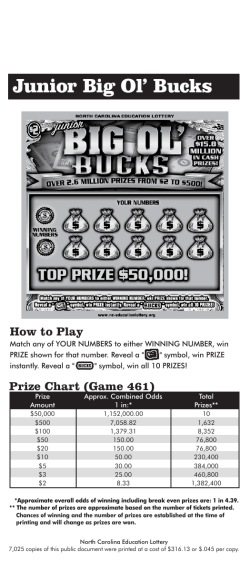 Junior Big Ol` Bucks - North Carolina Education Lottery