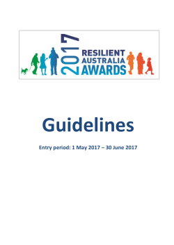 2017 Resilient Australia Awards Guidelines - Attorney