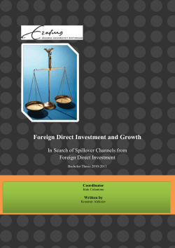 Determinants of FDI - Erasmus University Thesis Repository