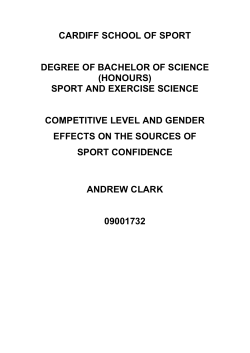 5.2 competitive level effects on sport confidence