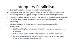 Interquery Parallelism