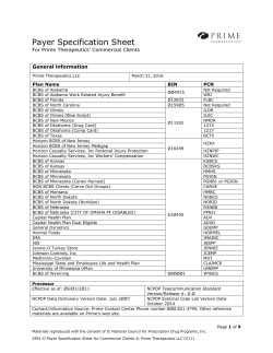 Payer Specification Sheet