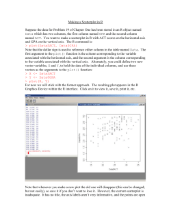 Making a Scatterplot in R Commander