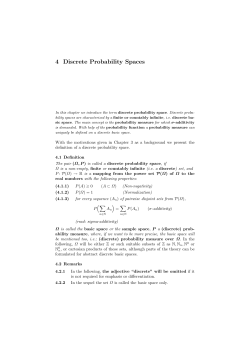 4 Discrete Probability Spaces