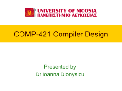 COMP-375 Compiler Design
