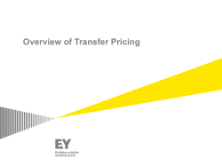 Overview of Transfer Pricing