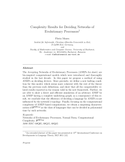 Complexity Results for Deciding Networks of