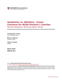 Career Concerns for NCAA Division I Coaches