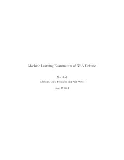 Machine Learning Examination of NBA Defense
