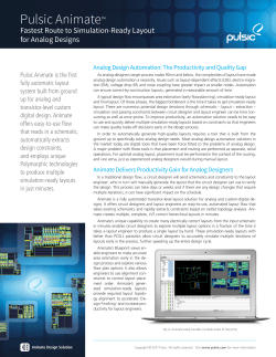 Pulsic Animate Design Solution