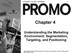 Segmenting&mdash;Identifying Target Segments
