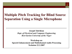 Multiple Pitch Tracking for Blind Source Separation Using a Single