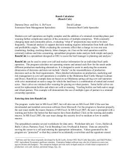 program to estimate feedlot cost of gain