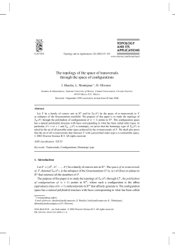 The topology of the space of transversals through the space of