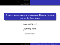 A finite-volume version of Aizenman