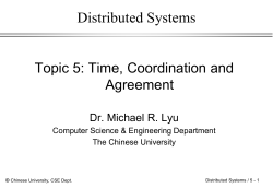 Distributed Systems - Department of Computer Science and