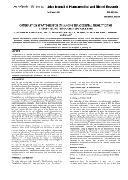 Combination strategies for enhancing transdermal absorption of