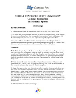 Giant Jenga - Middle Tennessee State University