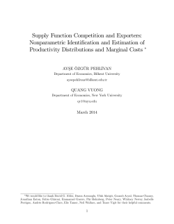 Supply Function Competition and Exporters