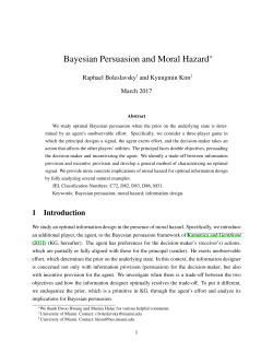 Bayesian Persuasion and Moral Hazard