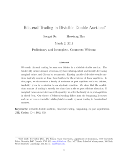 Bilateral Trading in Divisible Double Auctions