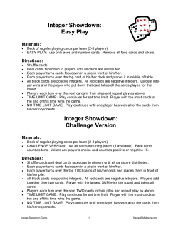 Integer Showdown Game