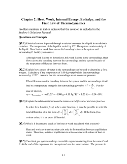 Chapter 1: Fundamental Concepts of Thermodynamics