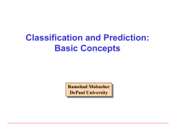 Classification and Prediction