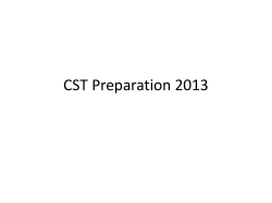 CST Preparation 2013 - Virgil Middle School