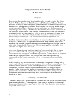 Weighing the Value of the Future Versus the Present