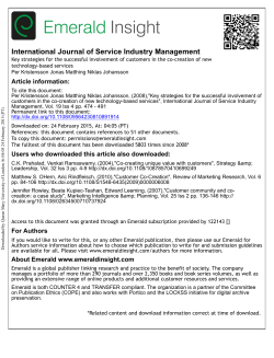 Key strategies for the successful involvement of customers