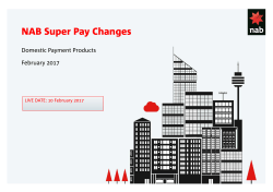 NAB Super Pay Response Messaging Customer Information Pack